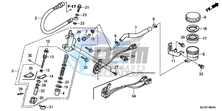 REAR BRAKE MASTER CYLINDER