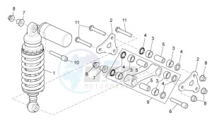 Tuono 1000 v4 R Std APRC drawing Rear Shock absorber