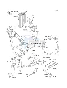 KL 650 A [KLR 650] (A6F-A7F) A6F drawing FRAME FITTINGS