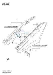 DL650 (E3) V-Strom drawing SEAT TAIL COVER