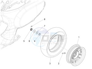 LXV 125 4T 3V E3 (APAC) drawing Rear wheel