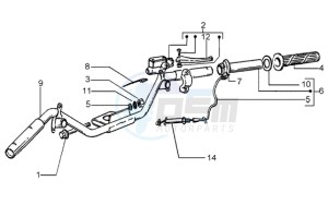 Liberty 200 Leader RST drawing Handlebars component parts