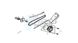 SYMPHONY ST 50 drawing CHAIN / CHAIN TENSIONER / CHAIN GUIDE