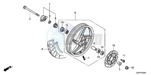 NSC50WHC drawing FRONT WHEEL