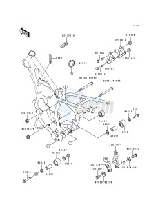 KDX 200 E [KDX200] (E1-E3) [KDX200] drawing FRAME FITTING