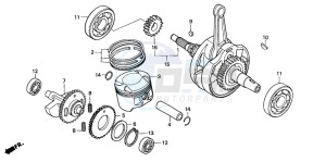 NX250 drawing CRANKSHAFT /PISTON