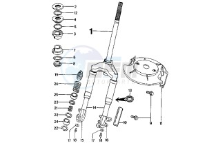 SQUAB - 50 cc drawing FRONT FORK