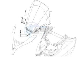 MP3 300 4t 4v ie lt ibrido drawing Windshield