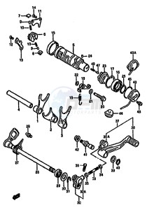 GSX750F (K-T) drawing GEAR SHIFTING