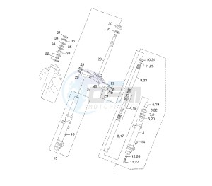 YP R X-MAX 250 drawing FRONT FORK