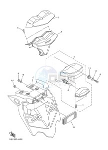 YZF-R1D 1000 (1KBV) drawing TAILLIGHT