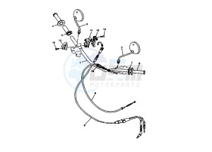 DT RE 125 drawing STEERING HANDLE- CABLE