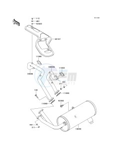 KAF 620 M [MULE 4010 4X4] (M9F) MAF drawing MUFFLER-- S- -