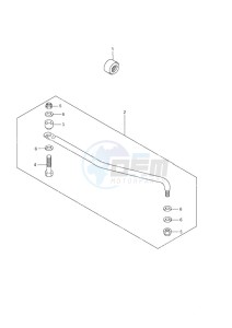 DF 9.9 drawing Drag Link - w/Power Tilt