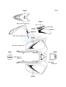 KFX700 KSV700A7F EU drawing Decals