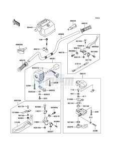 KLF250 KLF250A8F EU GB drawing Handlebar