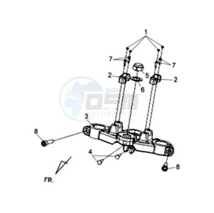 WOLF CARBURATED 125 drawing FRONT FORK YOKE