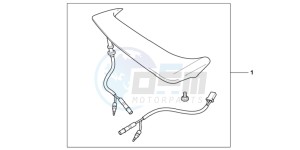 GL1800D GoldWing - GL1800-D UK - (E) drawing TRUNK SPOILER GLINT WAVE BLUE