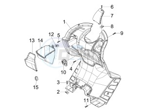 X7 300 ie Euro 3 drawing Front glove-box - Knee-guard panel