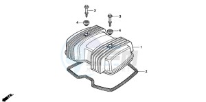 CA125 REBEL drawing CYLINDER HEAD COVER