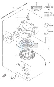 DF 25A drawing Recoil Starter