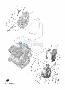 YZF690-U YZF-R7 (BJT1) drawing CRANKCASE COVER 1