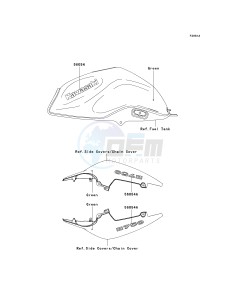 ZR 750 L [Z750 EU] (L7F-L8F) L7F drawing DECALS-- GREEN- --- L7F- -