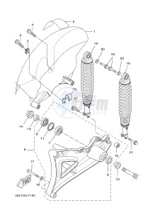 VP250 (5B2B 5B2B 5B2B 5B2B) drawing REAR ARM & SUSPENSION