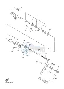 XJ6F 600 DIVERSION F (BS11 BS12) drawing SHIFT SHAFT