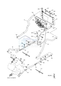 YXM700E YXM700PHE VIKING EPS HUNTER (1XPB) drawing RADIATOR & HOSE