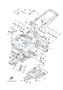 YFM700R YFM700RSE RAPTOR 700R (1VSA 1VSB 1VSC) drawing FRAME