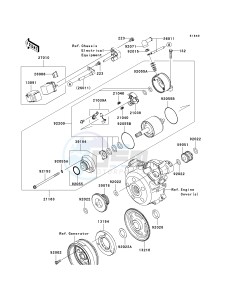 KLX 140 B (KLX140L MONSTER ENERGY) (B8F-B9FA) B8F drawing STARTER MOTOR