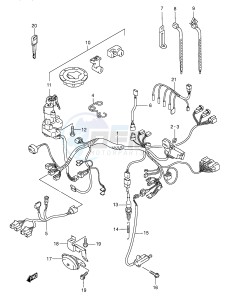 GSX750F (E2) drawing WIRING HARNESS (MODEL K3)