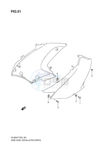 DL650 ABS V-STROM EU-UK drawing SIDE COWLING INSTALLATION PARTS