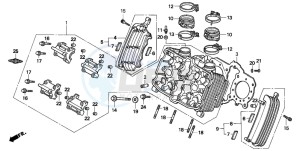 VF750CD drawing CYLINDER HEAD (FRONT)