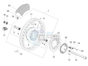 V7 II Stornello ABS 750 (APAC) drawing Rear wheel I