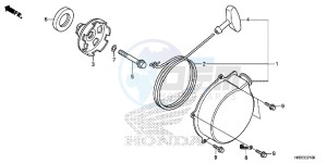 TRX420TM1F TRX420 Europe Direct - (ED) drawing RECOIL STARTER