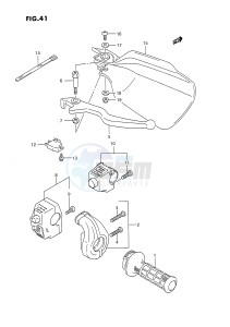 DR650 (E4) drawing RIGHT HANDLE SWITCH