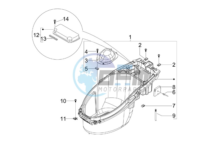 Helmet box - Undersaddle