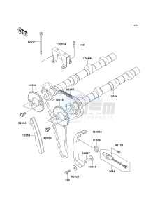 ZG 1000 A [CONCOURS] (A20) A20 drawing CAMSHAFT-- S- -_TENSIONER