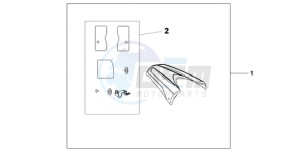 CB600F9 Europe Direct - (ED / 25K) drawing REAR SEAT COWL PEARL COOL WHITE