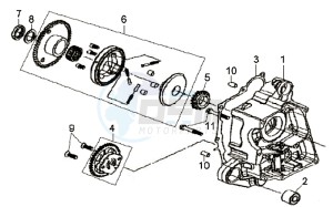 SYMPHONY 50 25KMH drawing CRANKCASE RIGHT - OIL PUMP