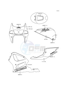 ZX 750 N [NINJA ZX-7RR] (N1-N2) [NINJA ZX-7RR] drawing DECALS