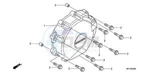 CBR1000RRA Europe Direct - (ED) drawing A.C. GENERATOR COVER (CBR 1000RR)