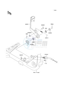 KVF 360 B [PRAIRIE 360] (B6F-B9F) B7F drawing BRAKE PEDAL