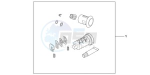 NSC110MPDC drawing KIT  CYL SET 1KEY