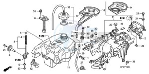 TRX420FEA Australia - (U / 4WD) drawing FUEL TANK