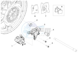 V7 III Anniversario 750 e4 (NAFTA) drawing Rear brake caliper