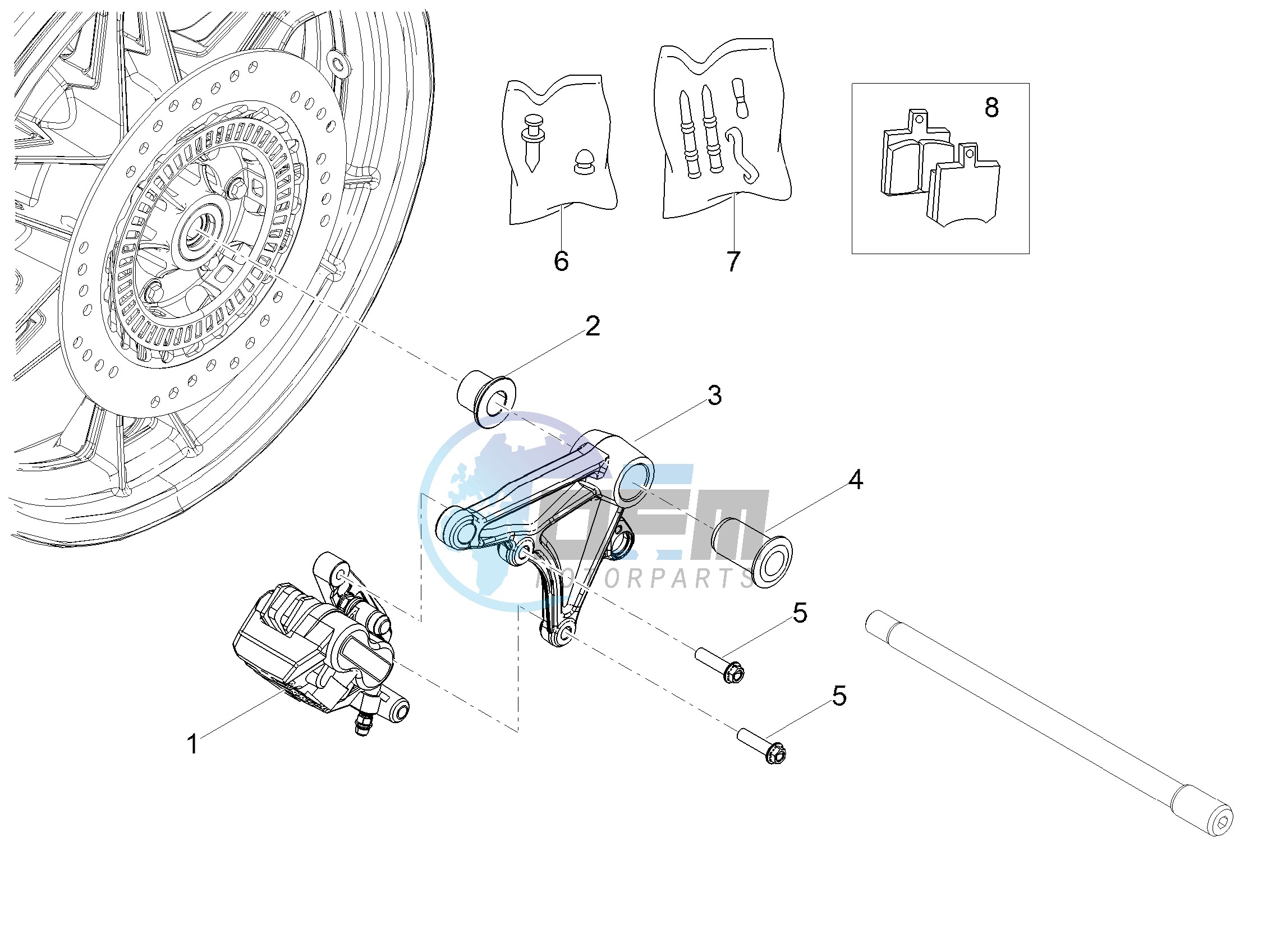 Rear brake caliper