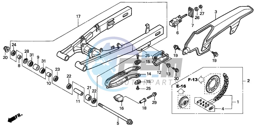 SWINGARM/CHAIN CASE